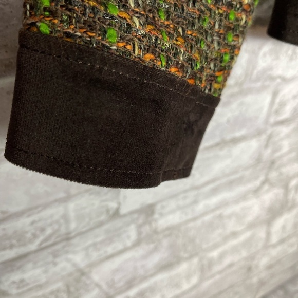 TALBOTS Jacket Women’s Sz‎ 10 Petite Brown Tweed Short Blazer - Picture 2 of 12